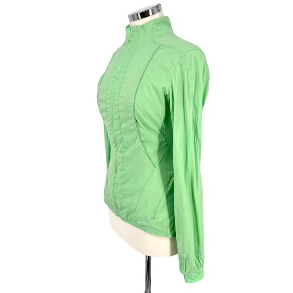 Lululemon Laser Speed Jacket Citra Lime Wind Water Resistant Size 6 - Picture 2 of 16